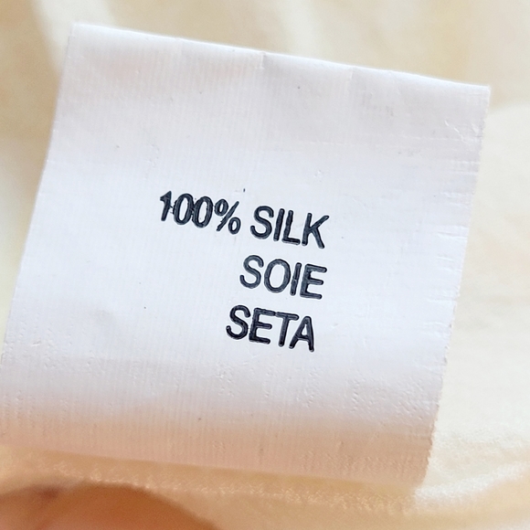 Halston Heritage Pure Silk Tiered Halter Maxi Dress in Yellow Ivory S - Picture 12 of 13